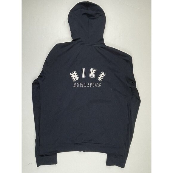 Nike Athletic Hooded Active Jacket Women’s L(12/14) Poly Stretch Run Sports Blue - Picture 3 of 11